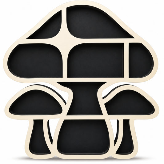 Home Collection Wooden Mushroom Floating Shelves