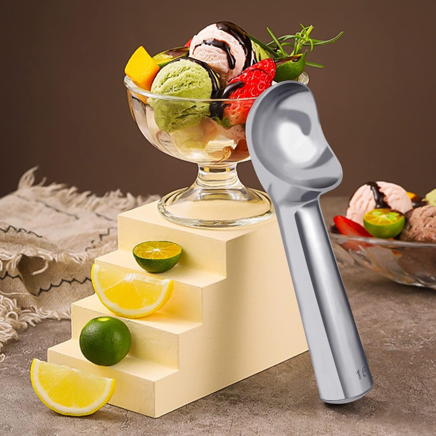 Home Collection 2-Pack 2.5 oz Aluminum Ice Cream Scoop
