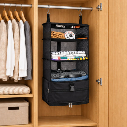 Home Collection 3-Shelf Hanging Closet Storage Bag