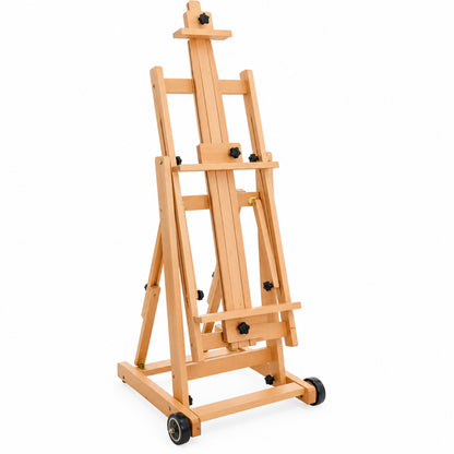 Home Collection H-Frame Wooden Floor Easel with Wheels