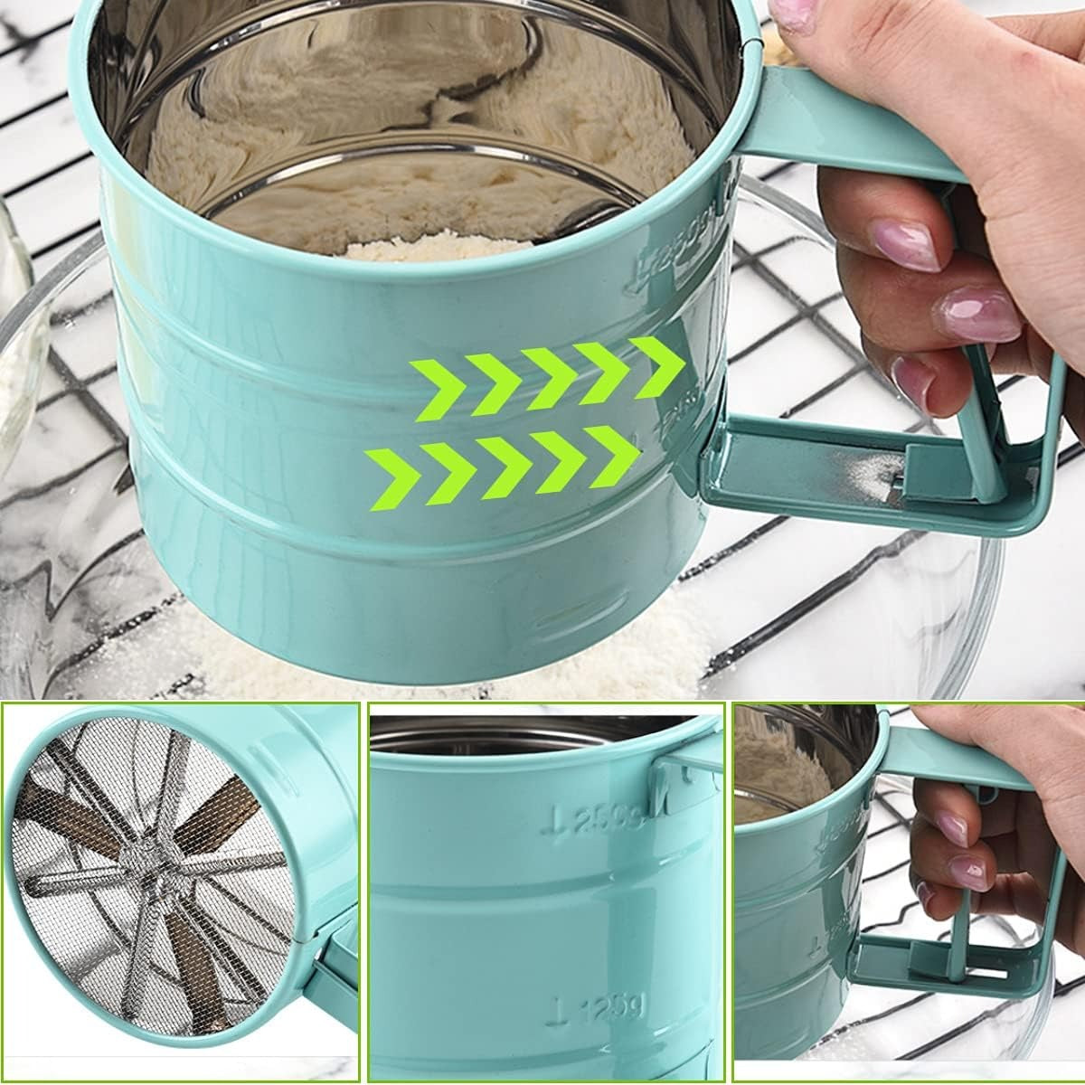 Home Collection Stainless Steel Flour Sifter Cup