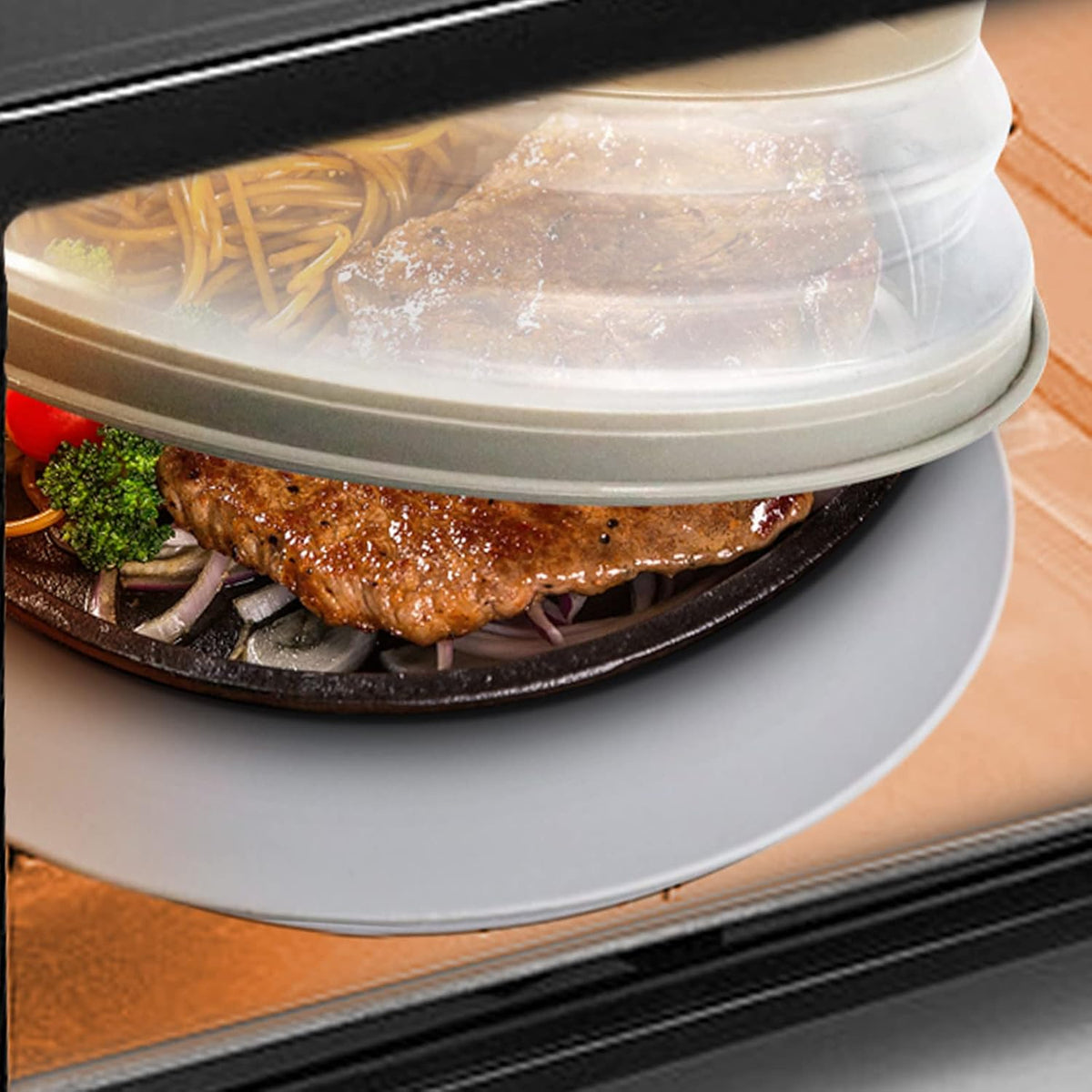 Home Collection Multipurpose 2-in-1 Microwave Splatter Cover and Silicone Mat