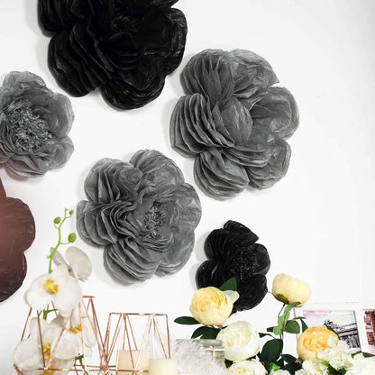 Home Collection Pack of 24 Peonies Paper Tissue Flowers Wall Backdrop