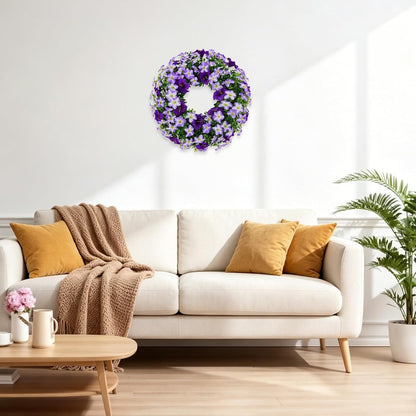 Home Collection Summer Silk Floral Wreath for Front Door 20 Inch