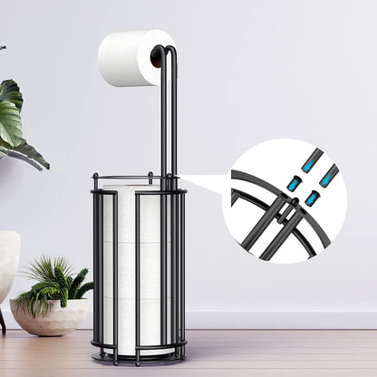 Home Collection Freestanding Toilet Paper Holder Stand for 4 Mega Rolls