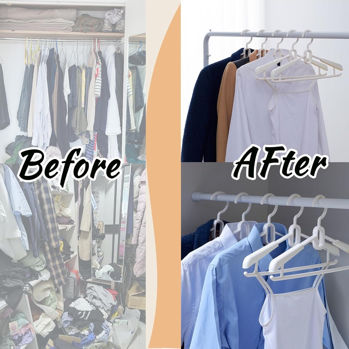 Home Collection 16 Pack Adjustable Clothes Hangers