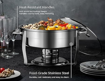 Home Collection Round Chafing Dish Buffet Set