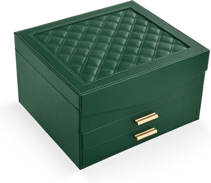 Home Collection 3-Layer Jewelry Box Organizer with Mirror