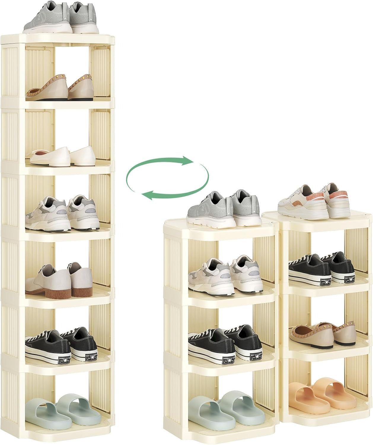 Home Collection 8-Tier Vertical Stackable Shoe Rack