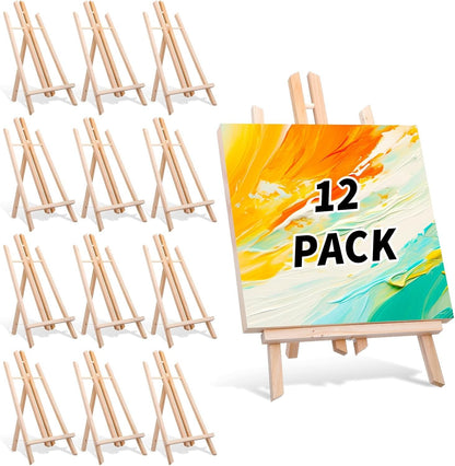 Home Collection 12 Pack 16" Wooden Tabletop Easels