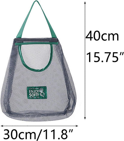 Home Collection Pack of 3 Mesh Produce Bags Hanging Fruit and Vegetable Storage Bag