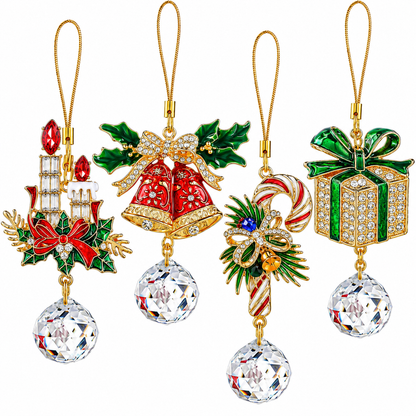 Home Collection Crystal Christmas Tree Ornament Sparkling Hanging Suncatcher Decoration