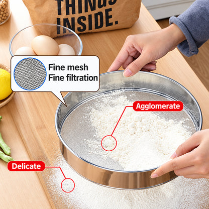 Home Collection 3-Pack Round Flour Sifter Set