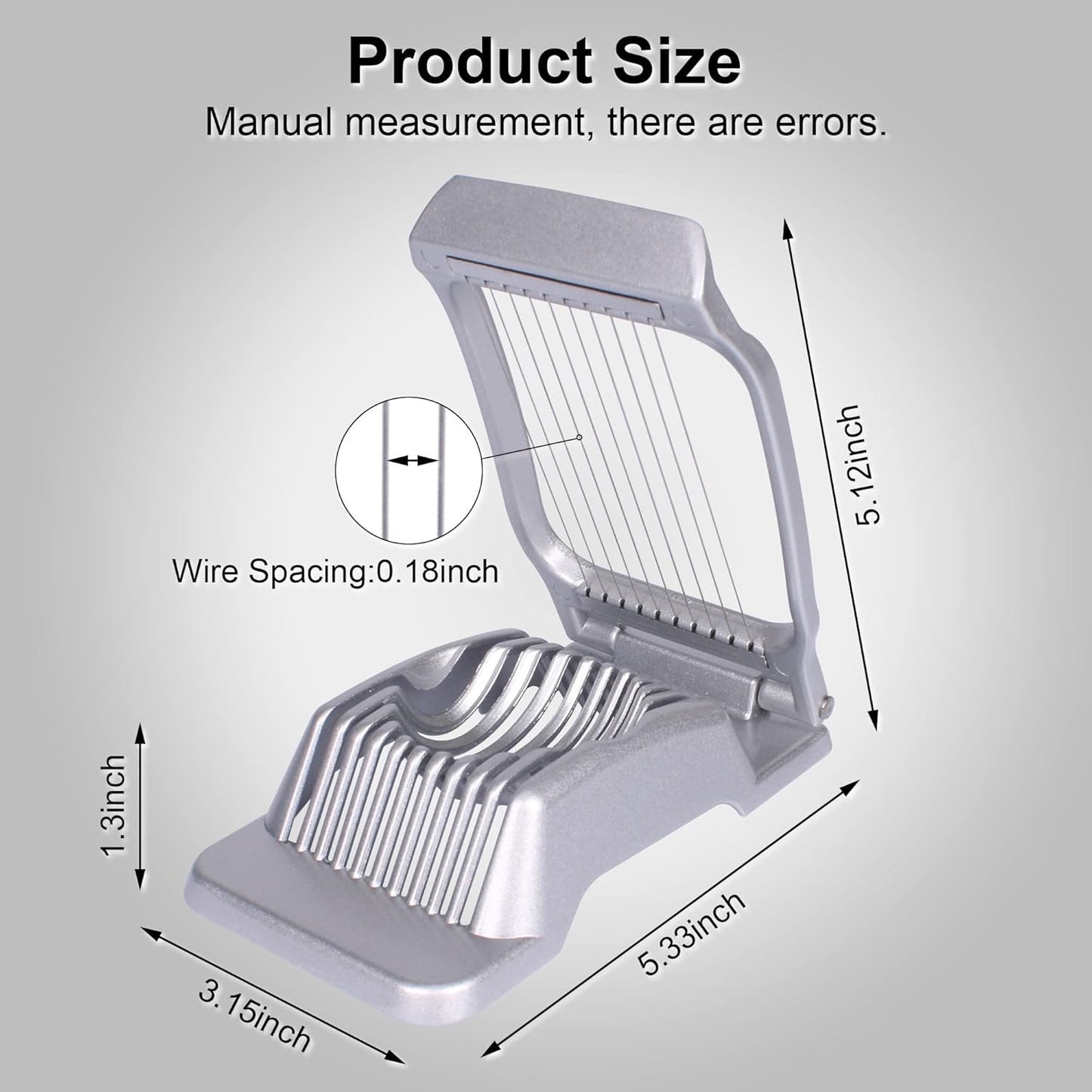 Home Collection Aluminum Egg Slicer with Stainless Steel Wires