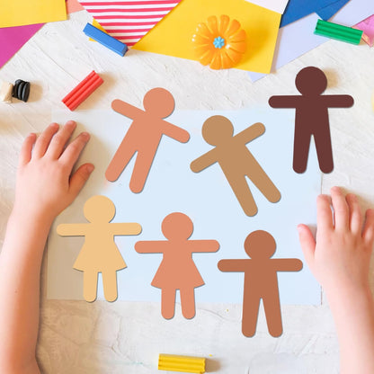 Home Collection 126 PCS Multicultural People Shape Cardstock Cut Outs