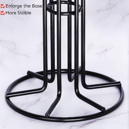 Home Collection Black Metal Mug Tree with 6 Hooks