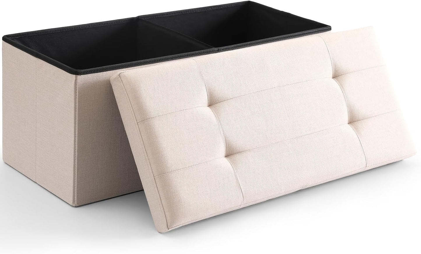 Home Collection 30-Inch Folding Storage Ottoman Bench