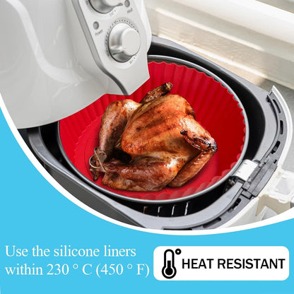 Home Collection Air Fryer Silicone Liners Set 8"