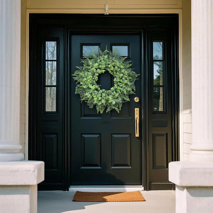 Home Collection Artificial Eucalyptus and Fern Wreath for Front Door 26Inch