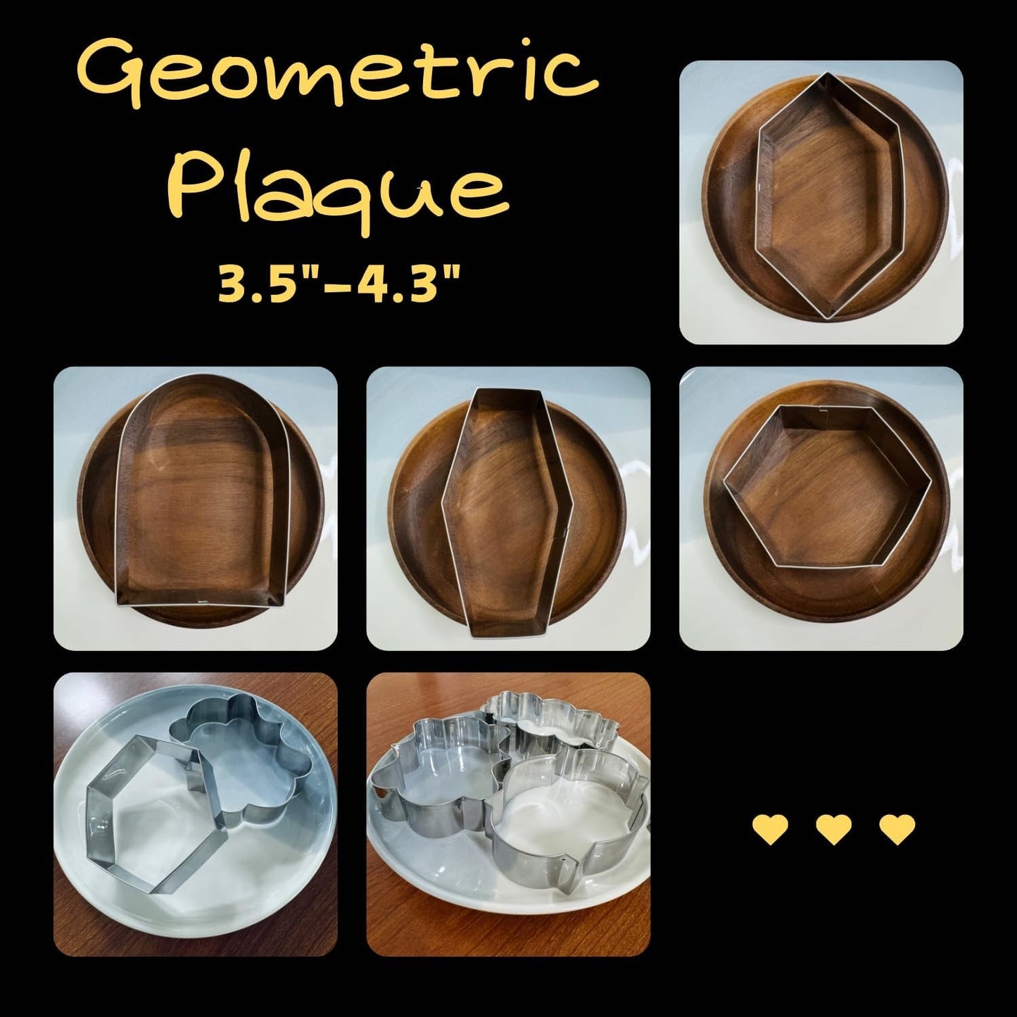 Home Collection Pack of 10 Large Plaque Cookie Cutter Set 4-Inch