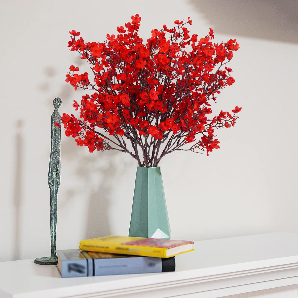 Home Collection 2 Pcs Red Artificial Rose Flower Balls – Table Centerpiece