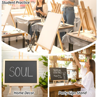 Home Collection 12 Pack 16" Wooden Tabletop Easels