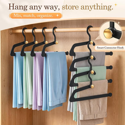 Home Collection Pack of 20 Non-Slip Pants Hangers