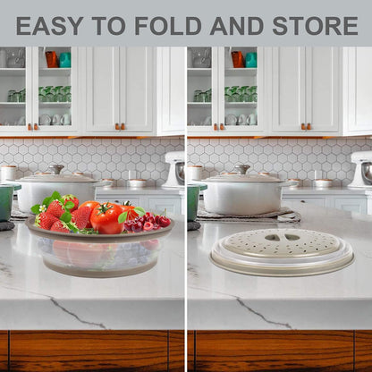 Home Collection Multipurpose 2-in-1 Microwave Splatter Cover and Silicone Mat