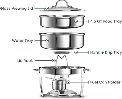 Home Collection Round Chafing Dish Buffet Set