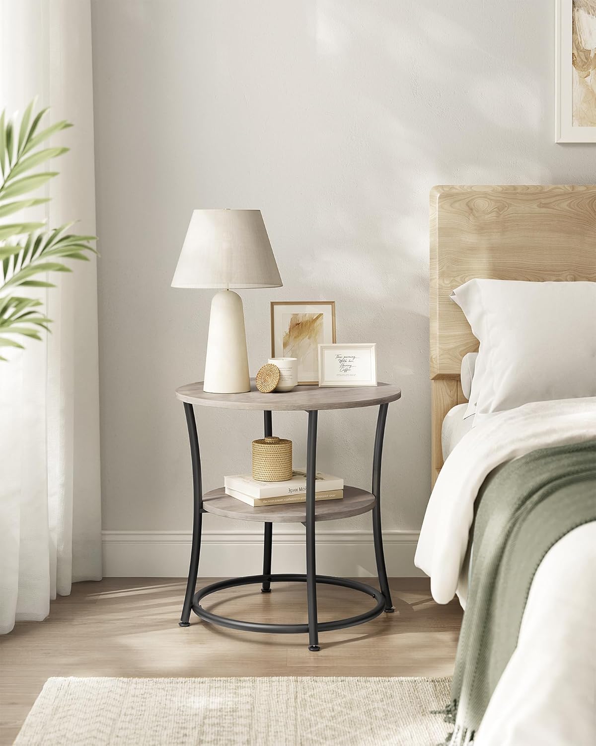 Home Collection 21.7" Round 2-Tier Side Table