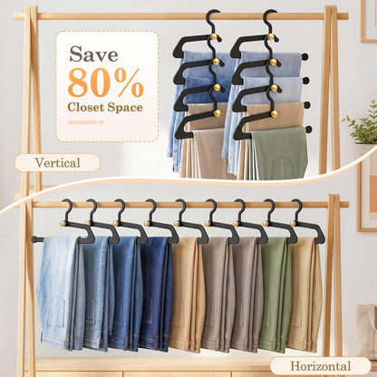 Home Collection Pack of 20 Non-Slip Pants Hangers