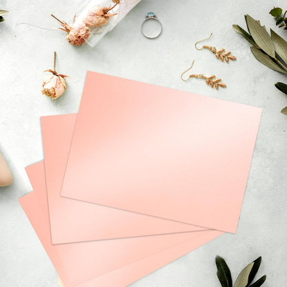 Home Collection 30 Sheets 8.3 x 11.7 Inch, 92lb/250gsm Rose Gold Pink Shimmer Cardstock