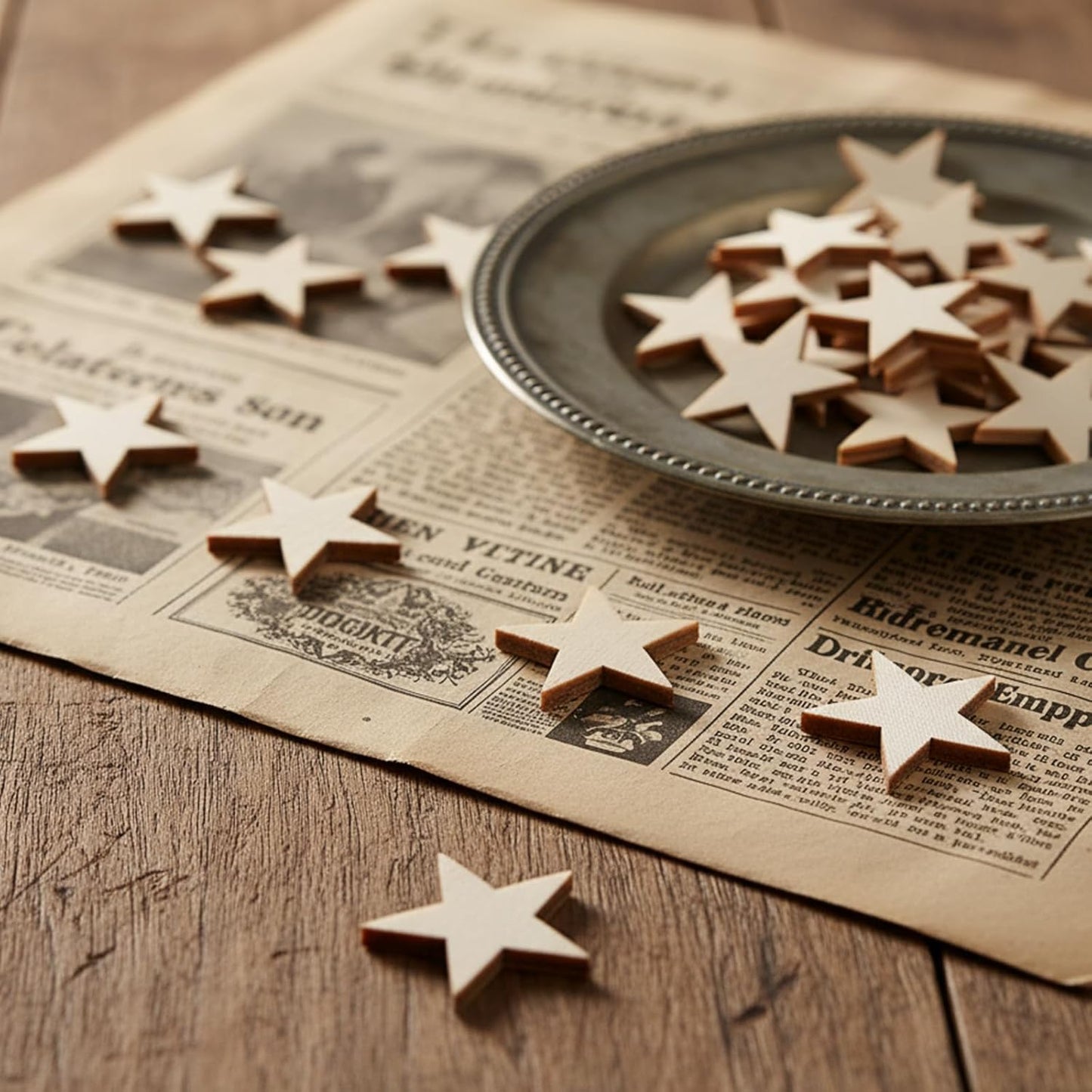 Home Collection 100Pcs Unfinished Wooden Stars for Crafts