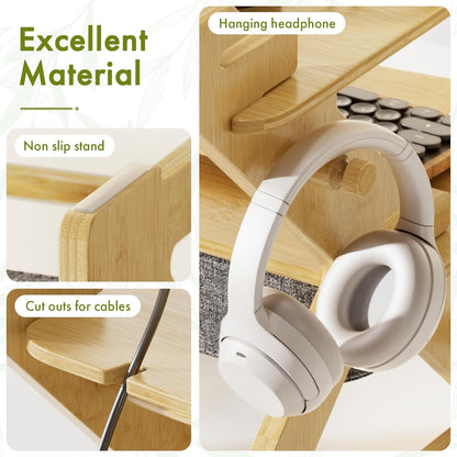 Home Collection 22 Inch Adjustable Bamboo Standing Desk Converter