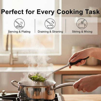 Home Collection Heat-Resistant Stainless Steel Cooking Utensil Set