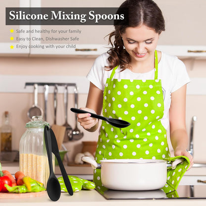 Home Collection Pack of 4 Silicone Cooking Spoons 10.6-Inch
