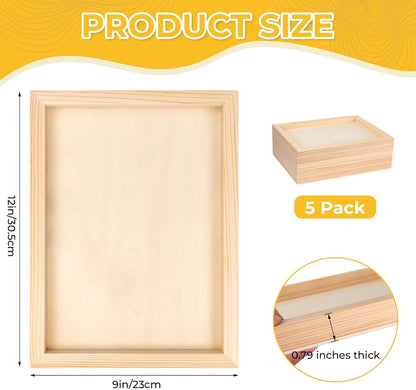 Home Collection 5Pcs Unfinished Wood Panel Boards