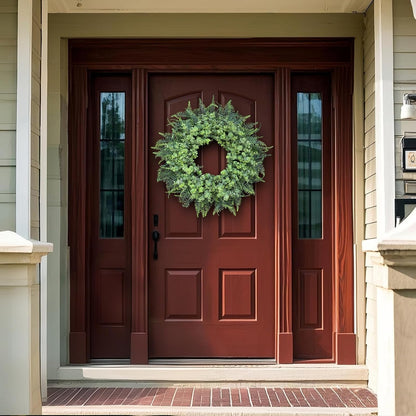 Home Collection Artificial Eucalyptus and Fern Wreath for Front Door 26Inch