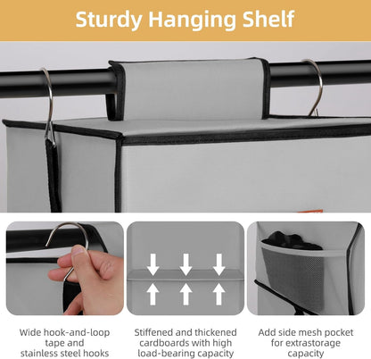 Home Collection 6-Shelf Hanging Closet Organizer with 5 Removable Drawers and Side Pockets