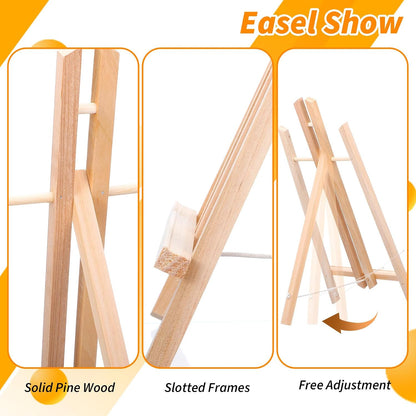 Home Collection 12 Pack 16" Wooden Tabletop Easels