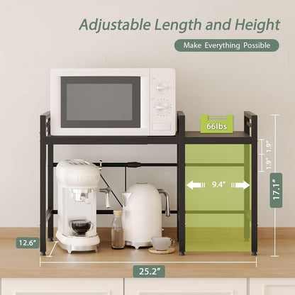 Home Collection Expandable 2-Tier Metal Microwave Stand