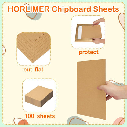 Home Collection 100 Pack 8x10 Chipboard Sheets