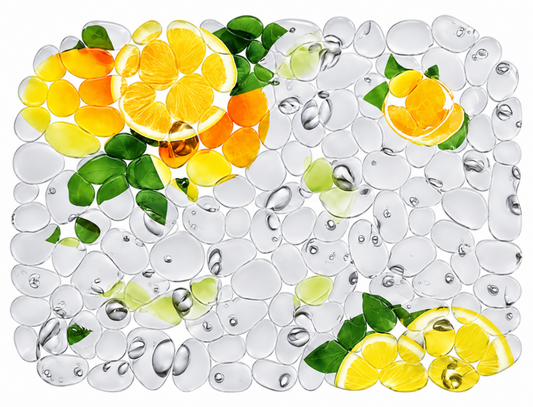 Home Collection Printed PVC Sink Mat 15.7x11.8 Inch Flexible Pebble