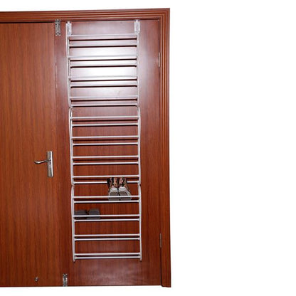 12-Layer Wall-Mounted Shoe Rack – White