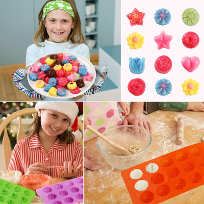 Home Collection Pack of 6 Silicone Chocolate Candy Mold Set 15-Cavity