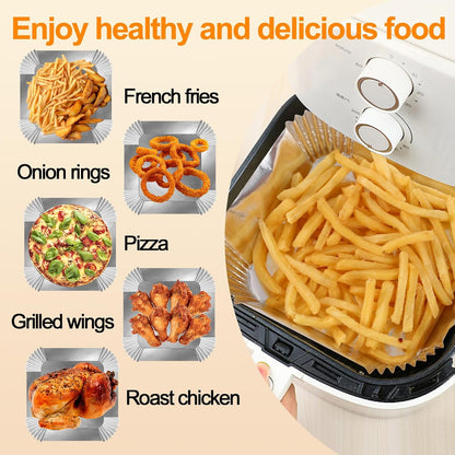 Home Collection Disposable Aluminum Foil Air Fryer Liners Nonstick Baking Sheets