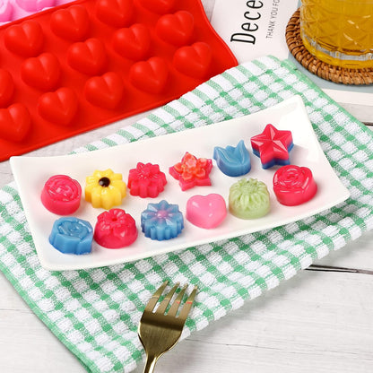 Home Collection Pack of 6 Silicone Chocolate Candy Mold Set 15-Cavity