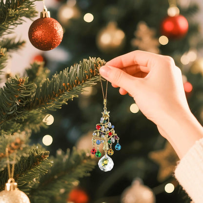 Home Collection Crystal Christmas Tree Ornament Sparkling Hanging Suncatcher Decoration