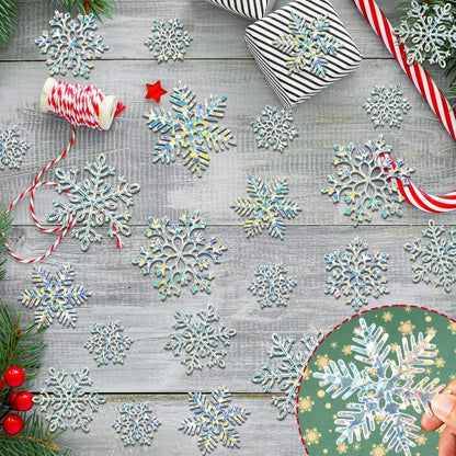 Home Collection Pack of 36 Christmas Snowflake Ornaments Plastic Hanging Winter Holiday Decorations