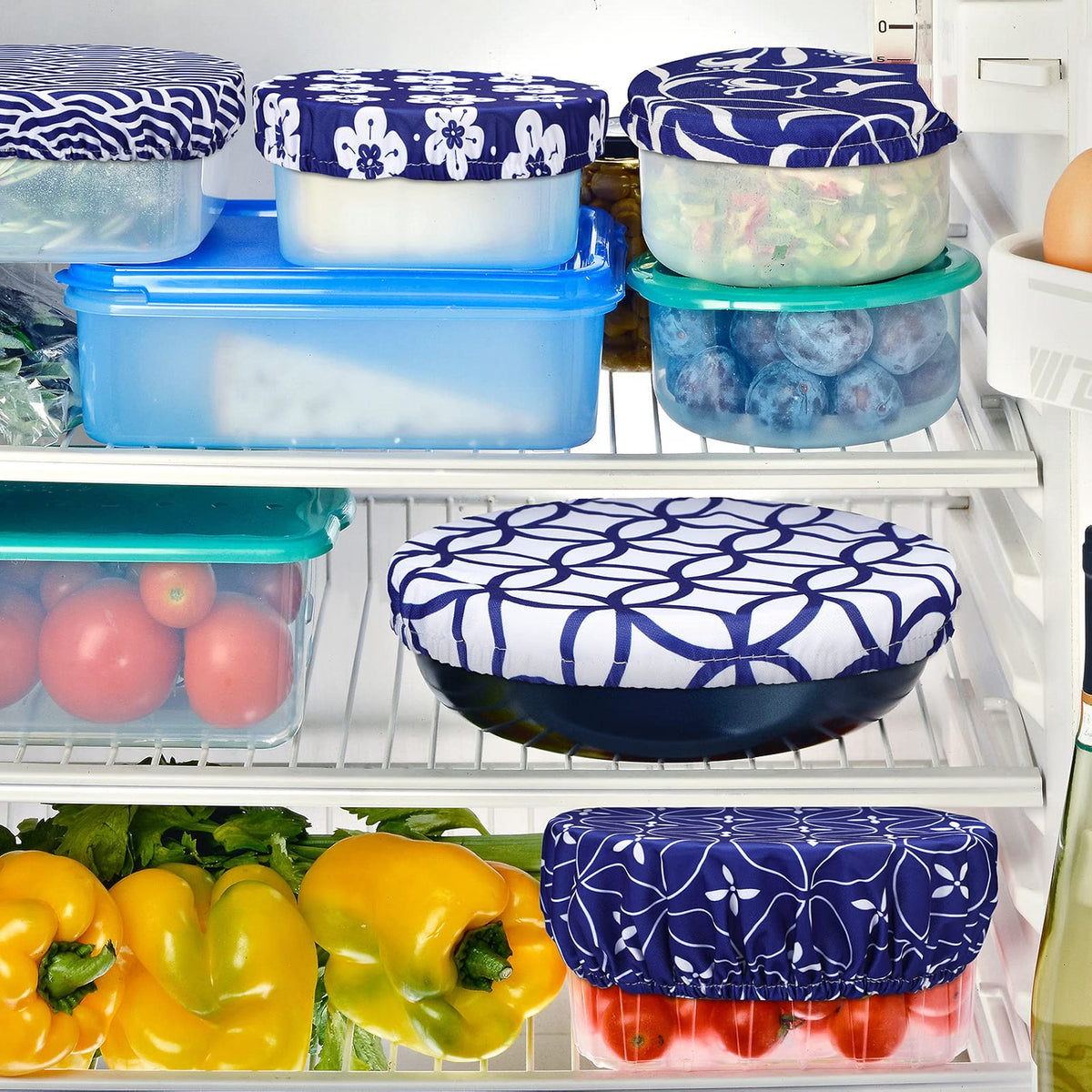 Home Collection Pack of 10 Reusable Fabric Bowl Covers